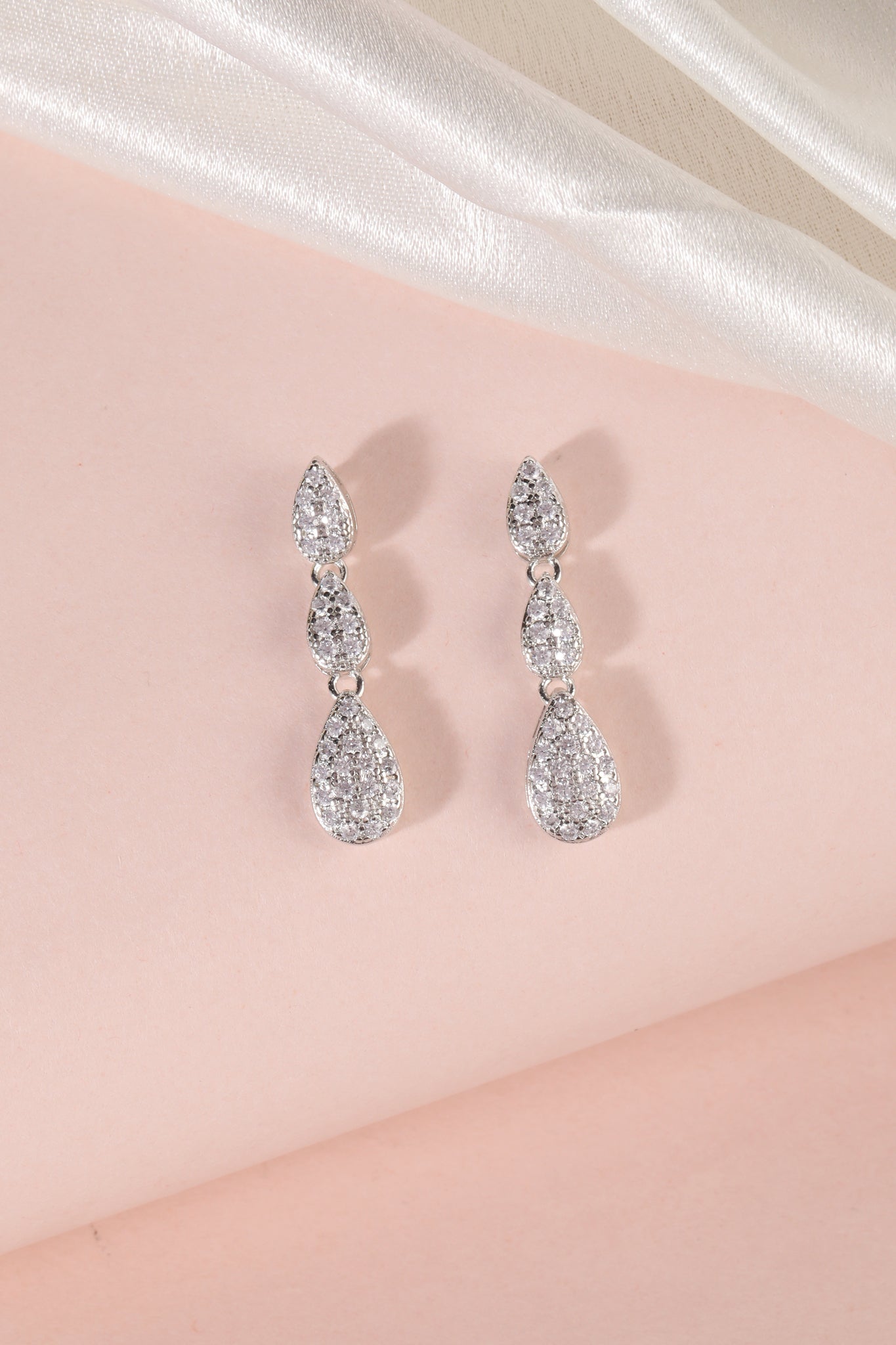 925 Sterling Silver Fancy Drop Earrings