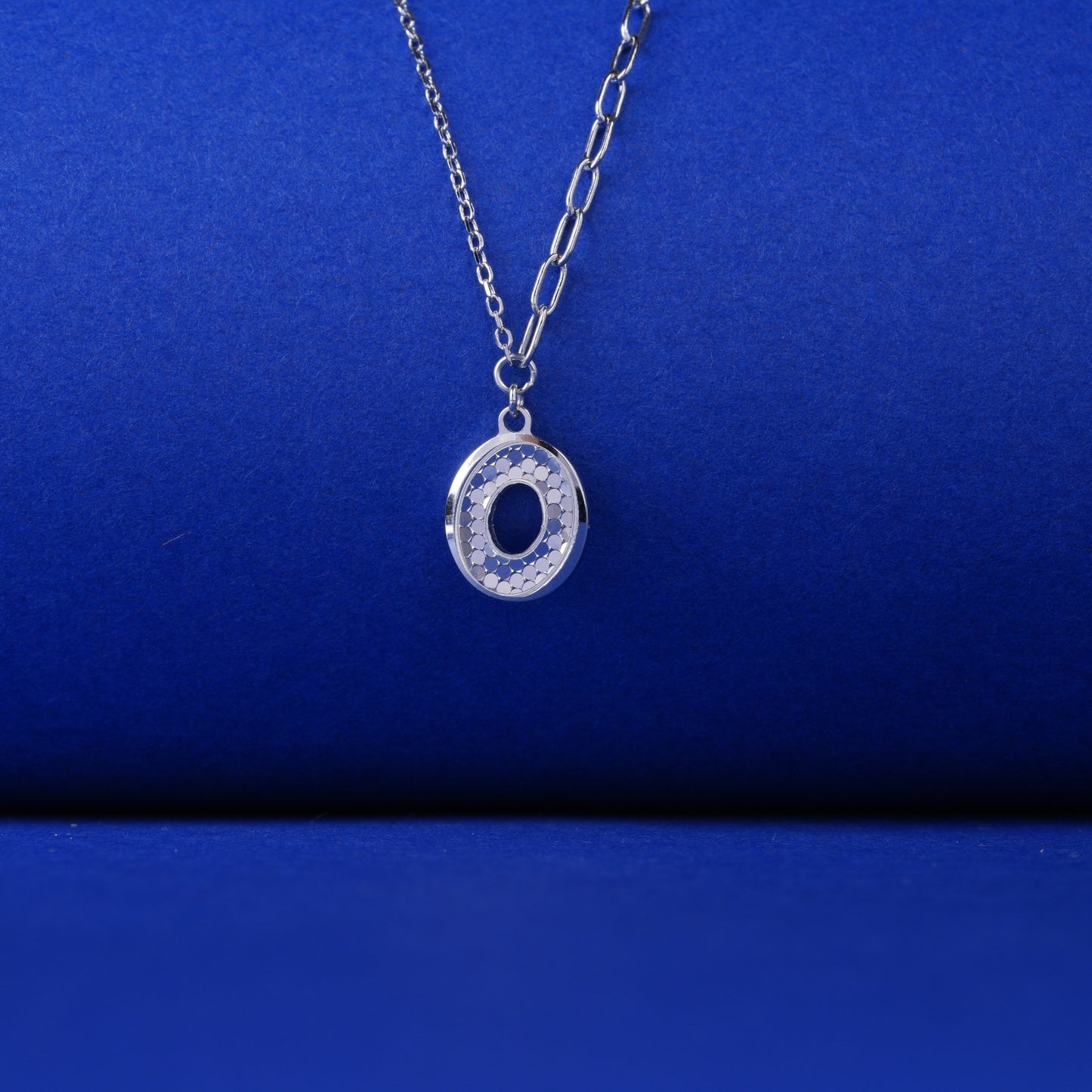 925 Sterling Silver Chain Pendant Oval Necklace