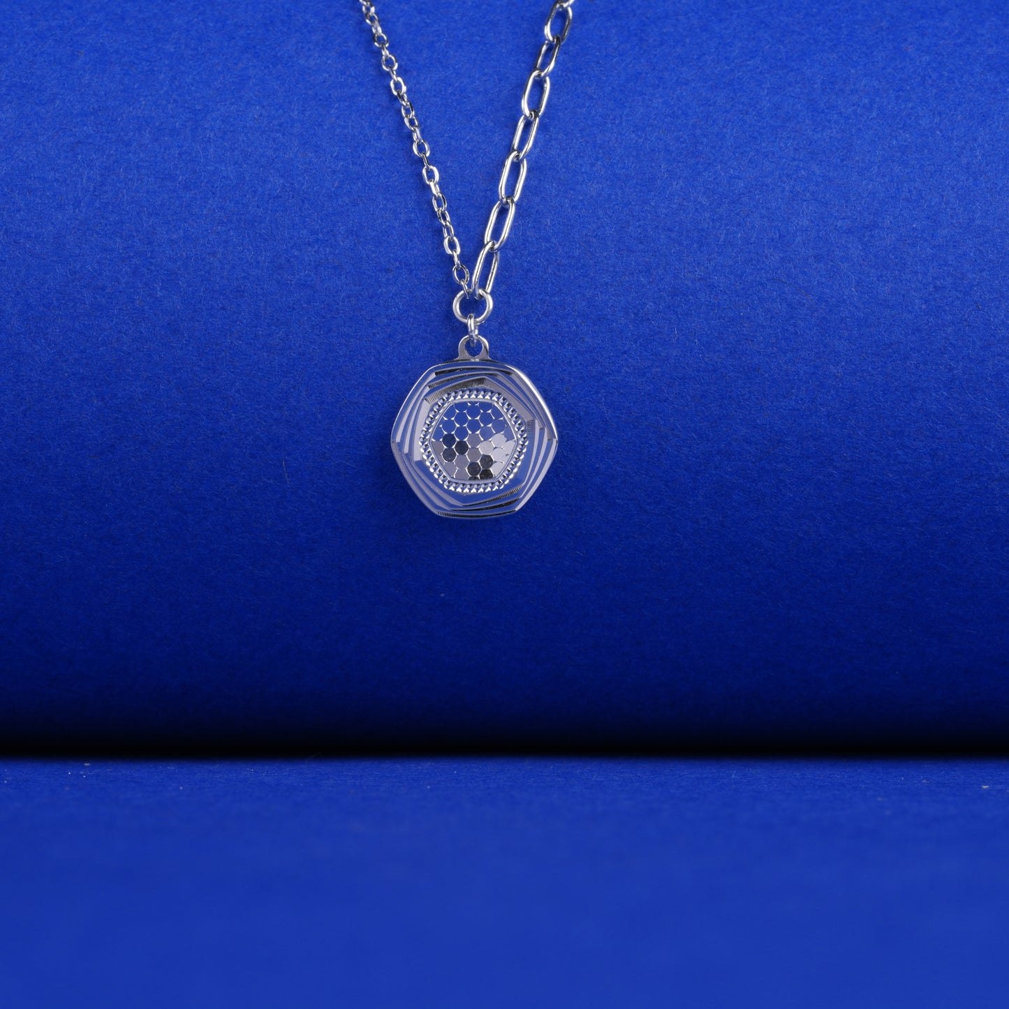 925 Sterling Silver Chain Pendant Hexa Necklace