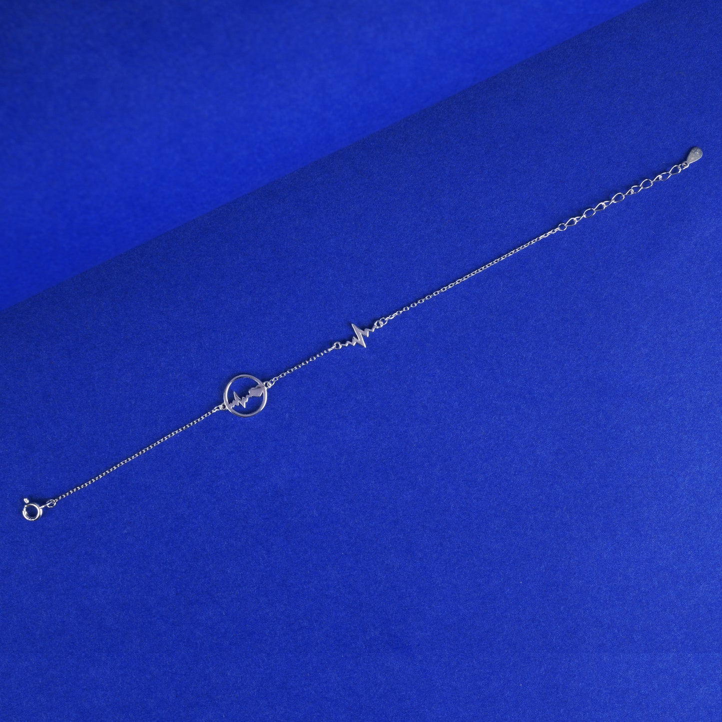 925 Sterling Silver Heart Beat Bracelet