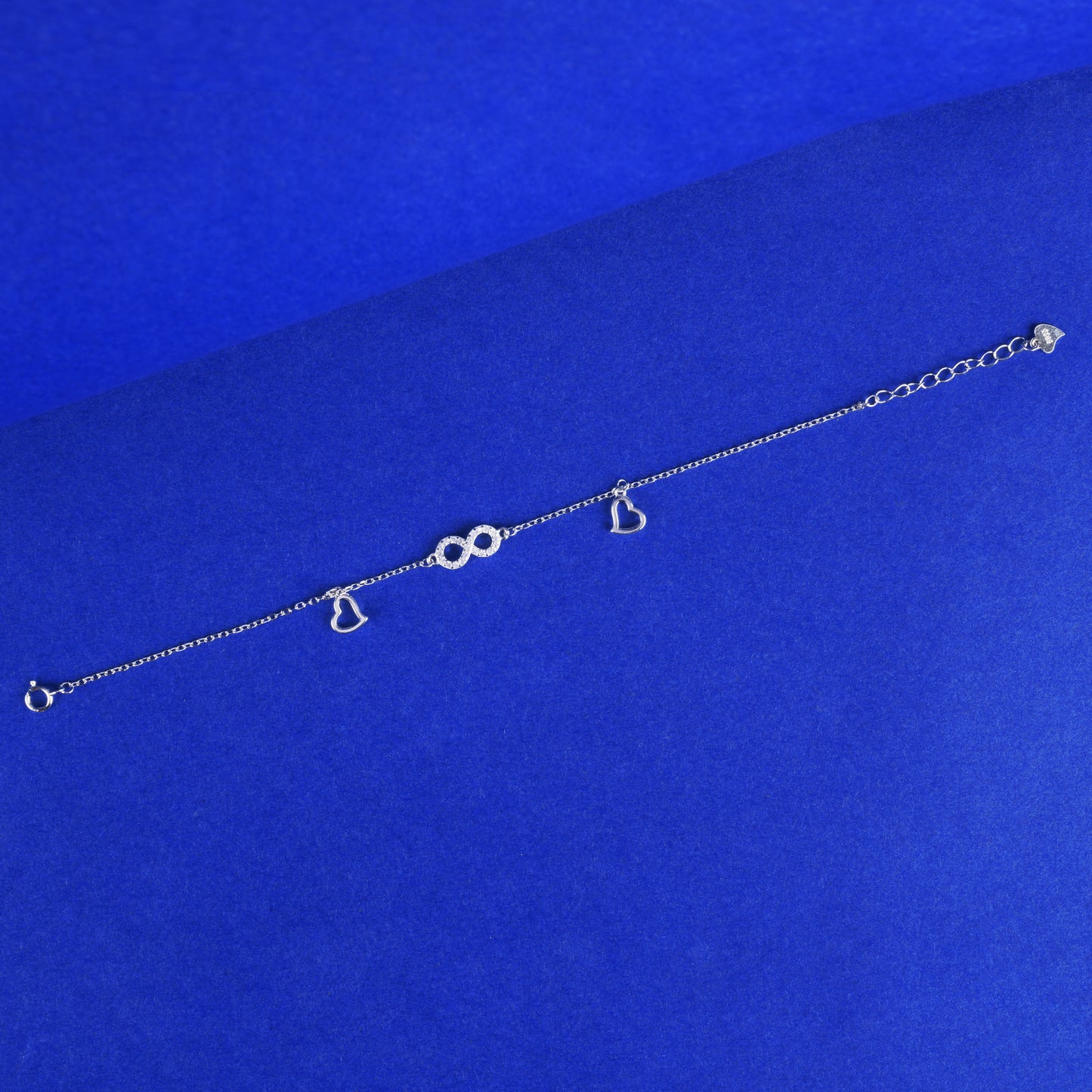 925 Sterling Silver Infinity Charms Bracelet