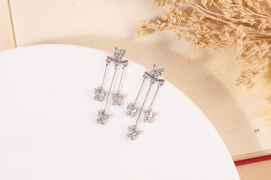 925 Sterling Silver Fancy Earrings (Detachable Tops)