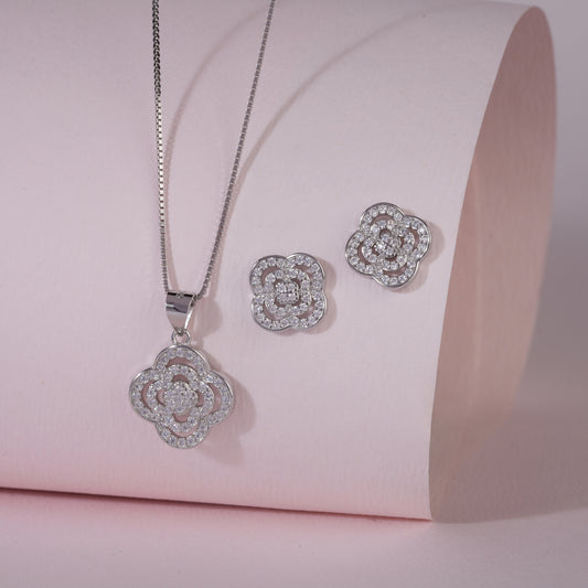 925 Sterling Silver Pendant Set