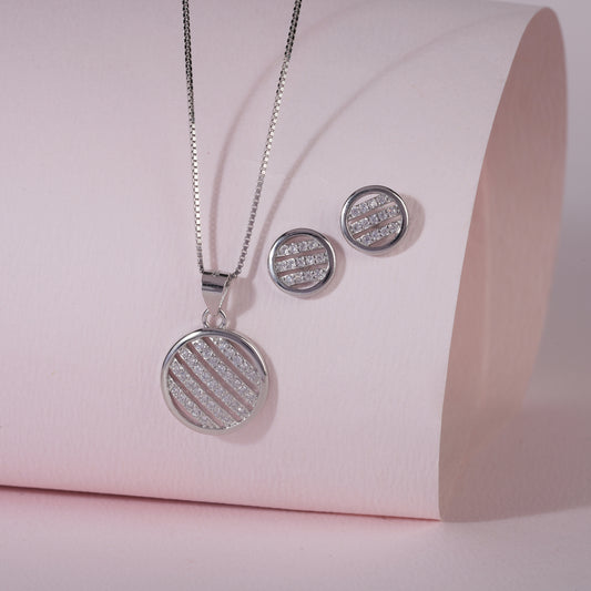 925 Sterling Silver Pendant Set