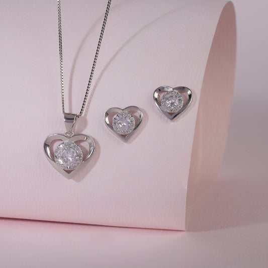 925 Sterling Silver Pendant Set