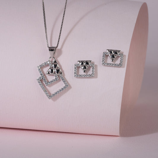 925 Sterling Silver Pendant Set