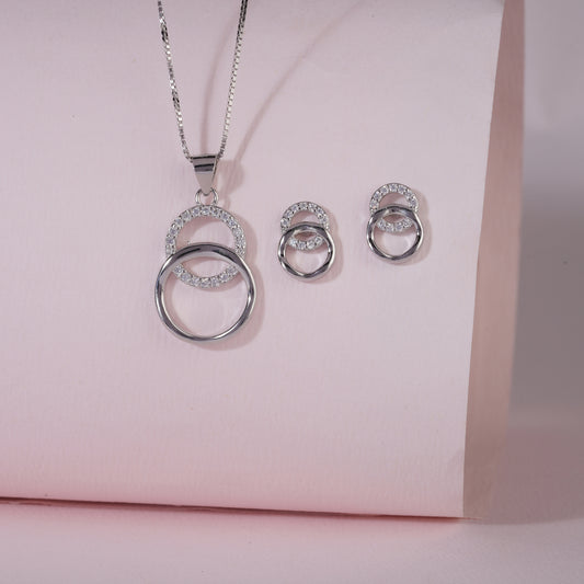 925 Sterling Silver Pendant Set