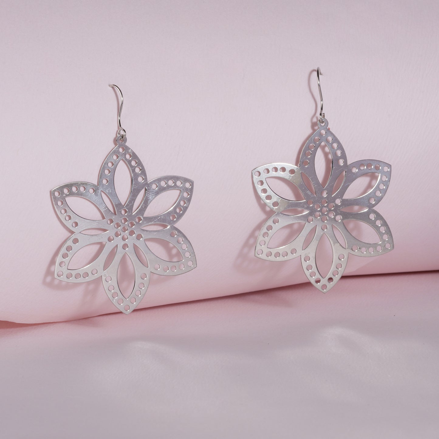 925 Sterling Silver Laser Cut Earrings