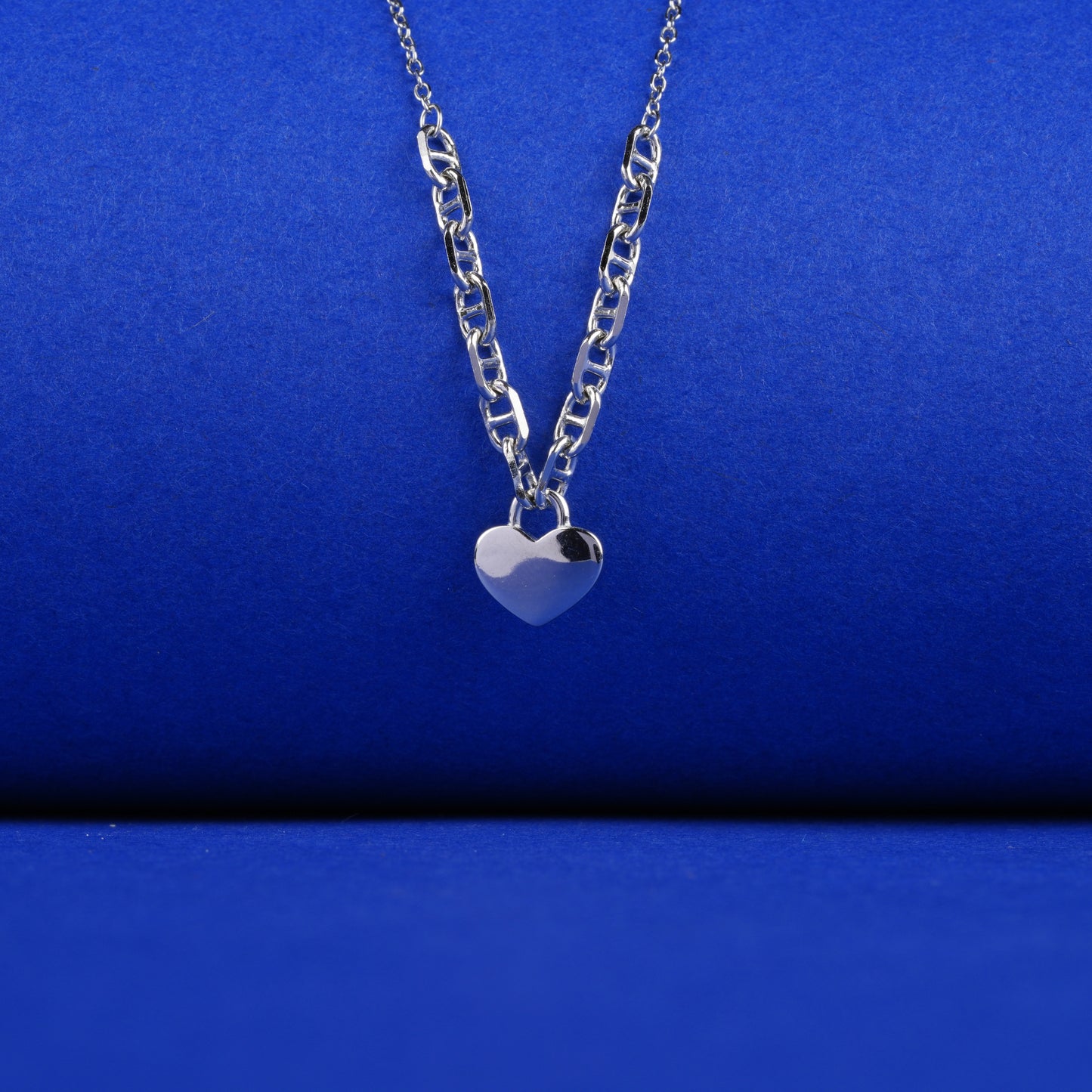 925 Sterling Silver Chain Pendant Heart Necklace