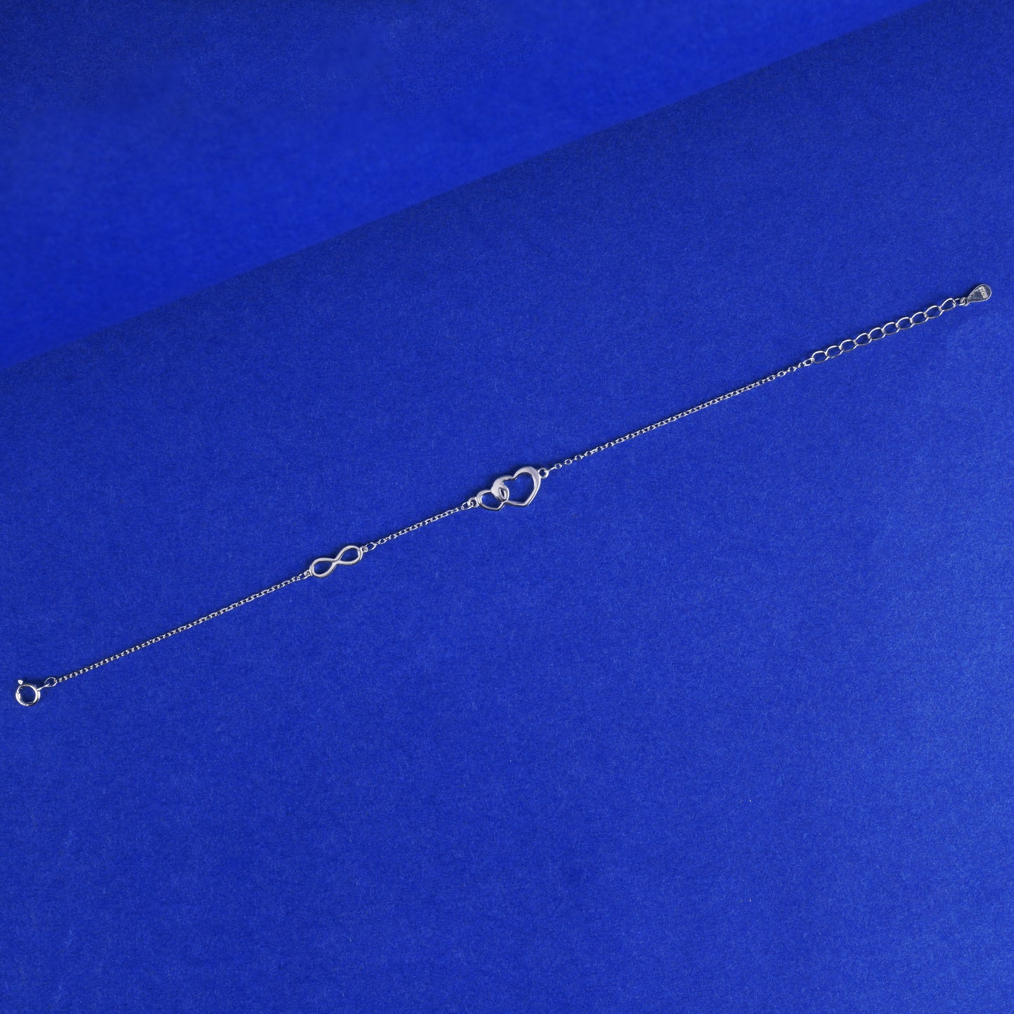 925 Sterling Silver Infinity Heart Bracelet