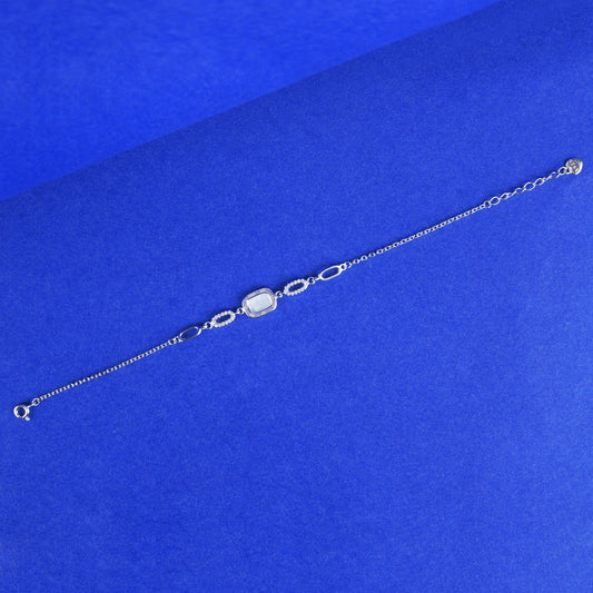 925 Sterling Silver Rectangle Bracelet