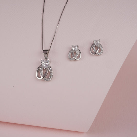 925 Sterling Silver Pendant Set