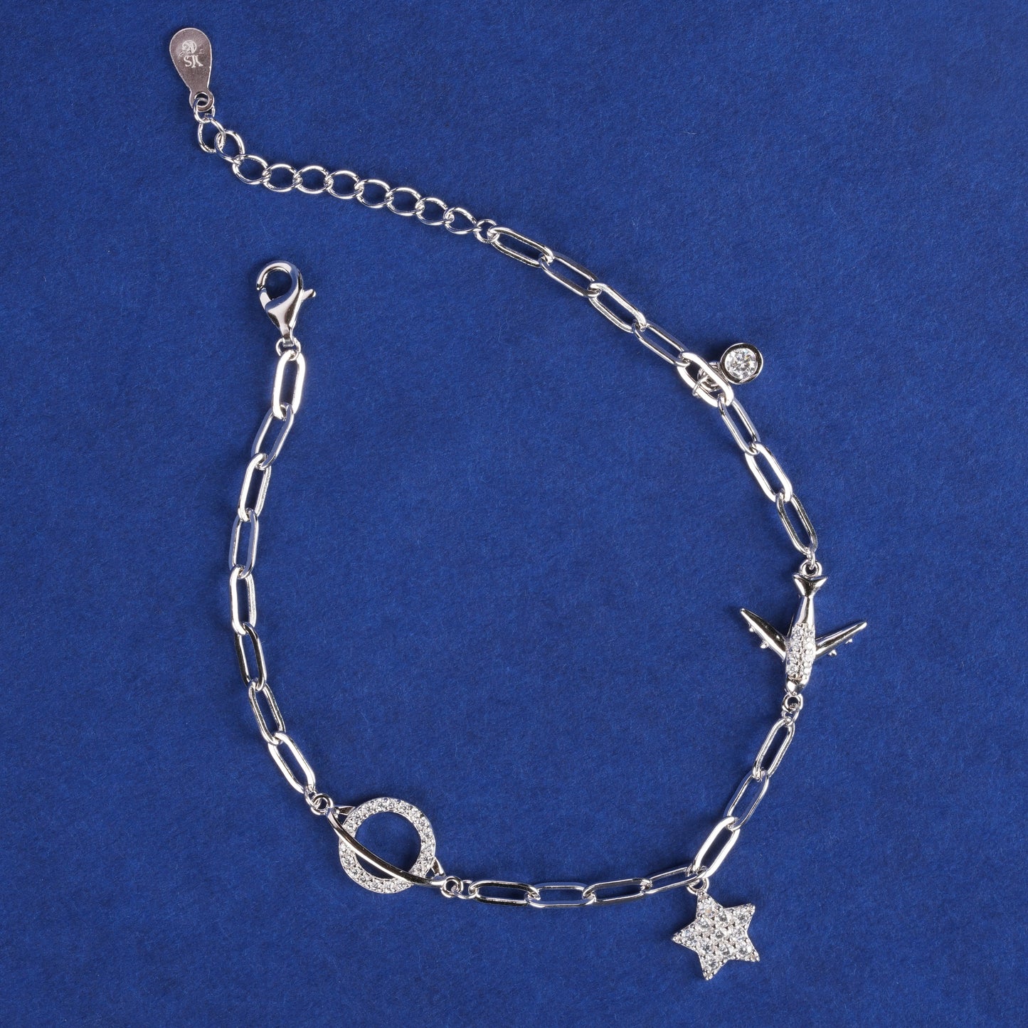 925 Sterling Silver Charms Bracelet
